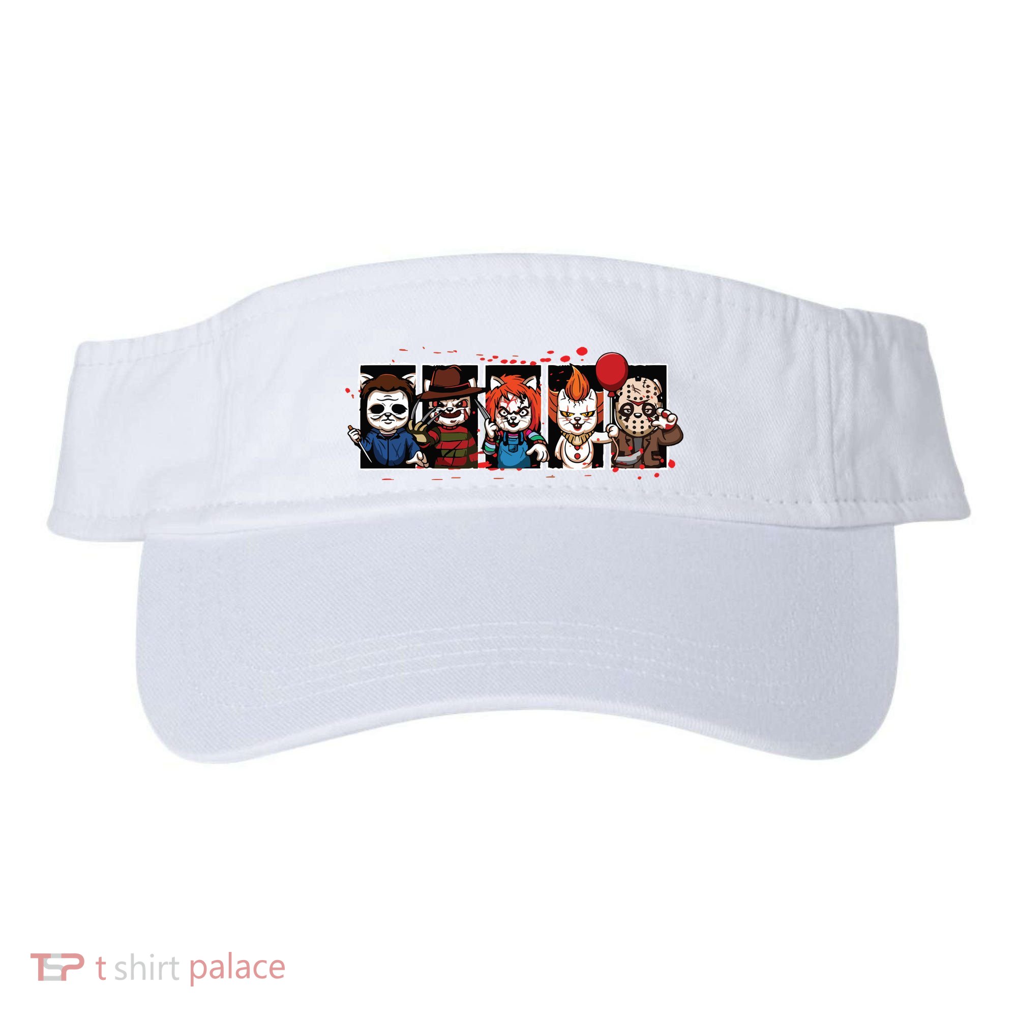 My Little Horror Crew Halloween Horror Movie Cats Visor