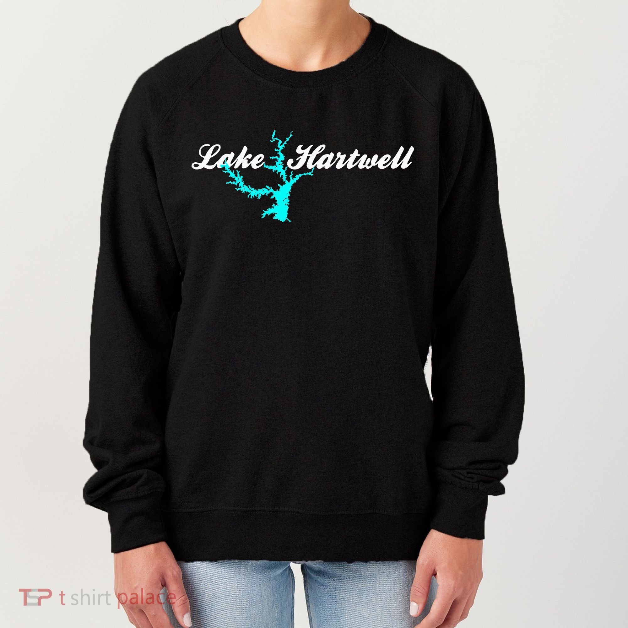 Minimalist Lake Hartwell Georgia South Carolina Women's Sweatshirt