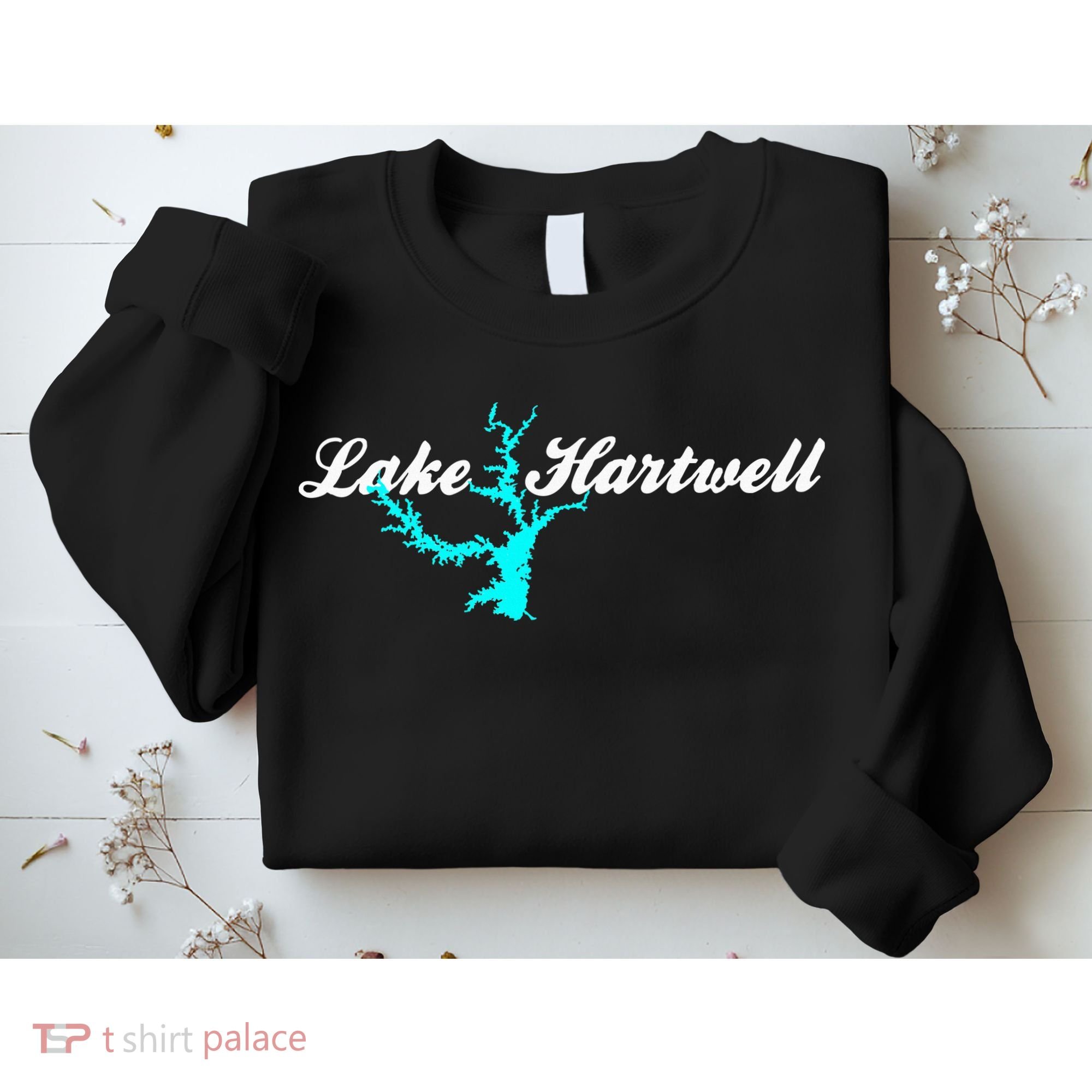 Minimalist Lake Hartwell Georgia South Carolina Sweatshirt