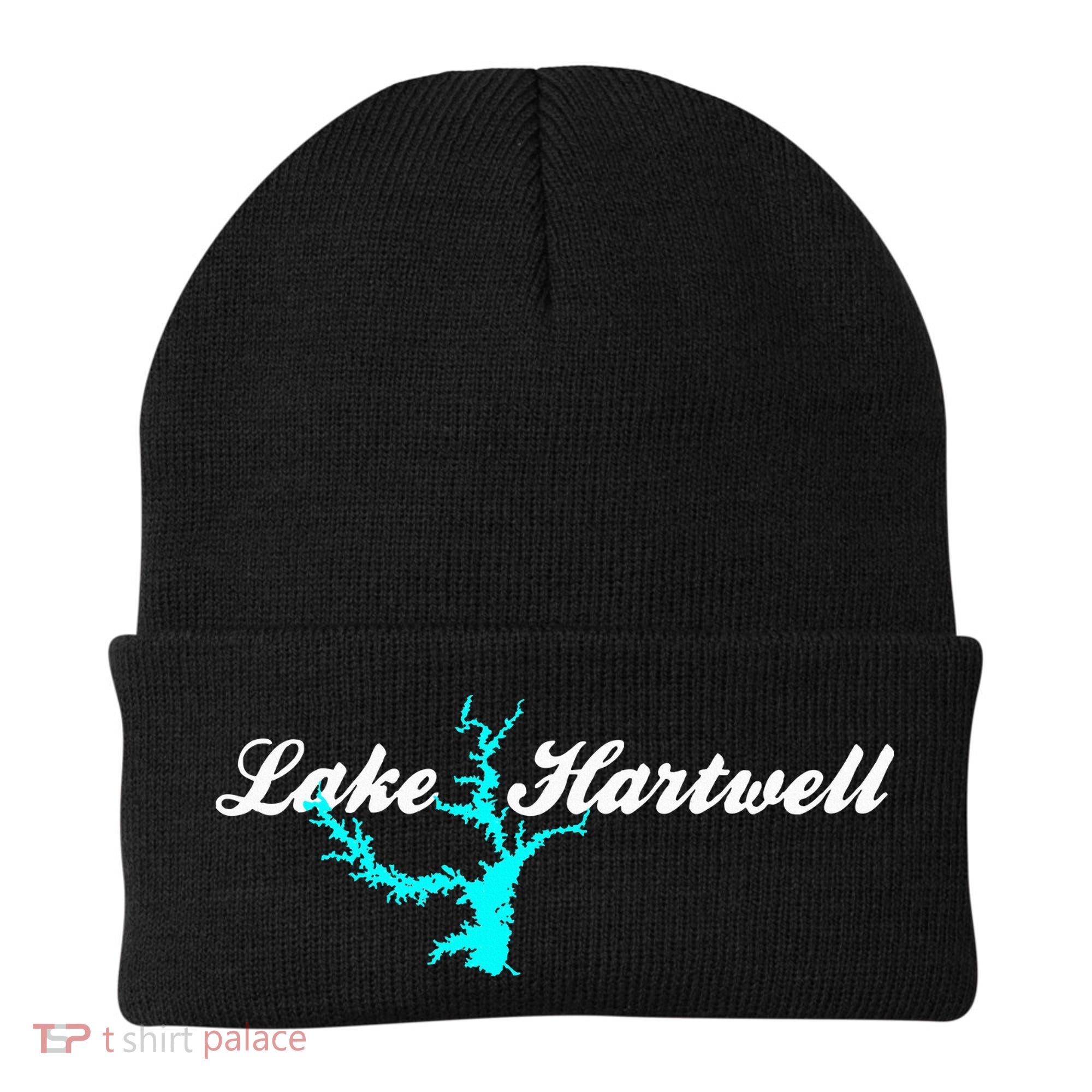 Minimalist Lake Hartwell Georgia South Carolina Beanie