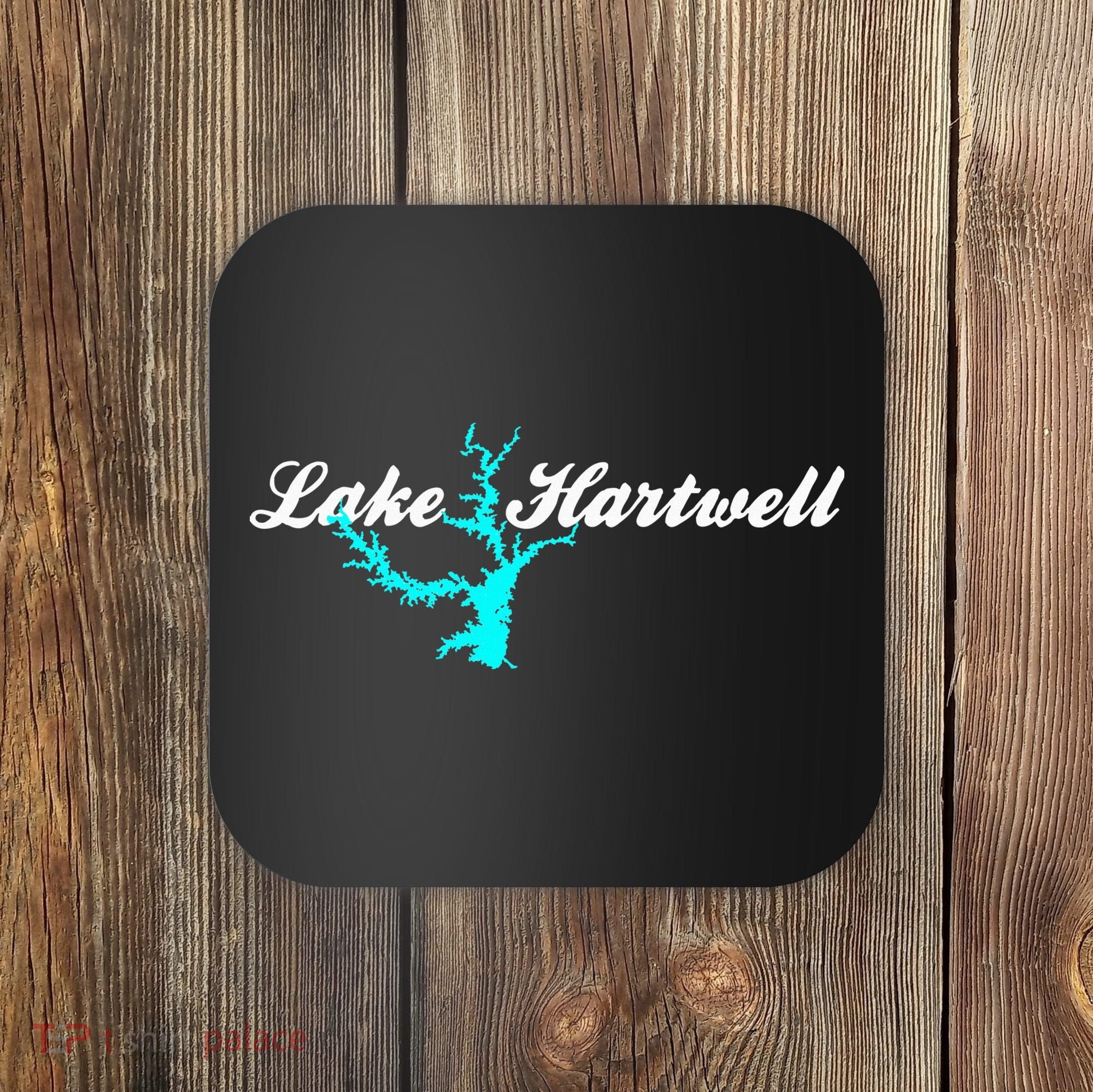 Minimalist Lake Hartwell Georgia South Carolina Coaster