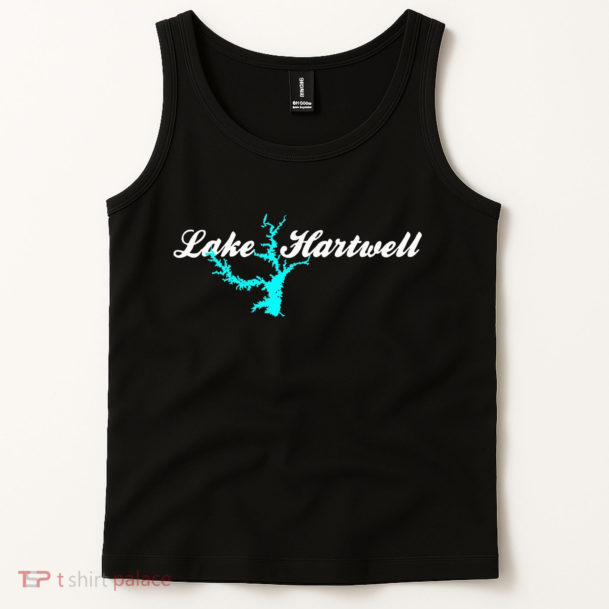Minimalist Lake Hartwell Georgia South Carolina Tank Top
