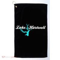 Minimalist Lake Hartwell Georgia South Carolina Golf Towel thumb 0