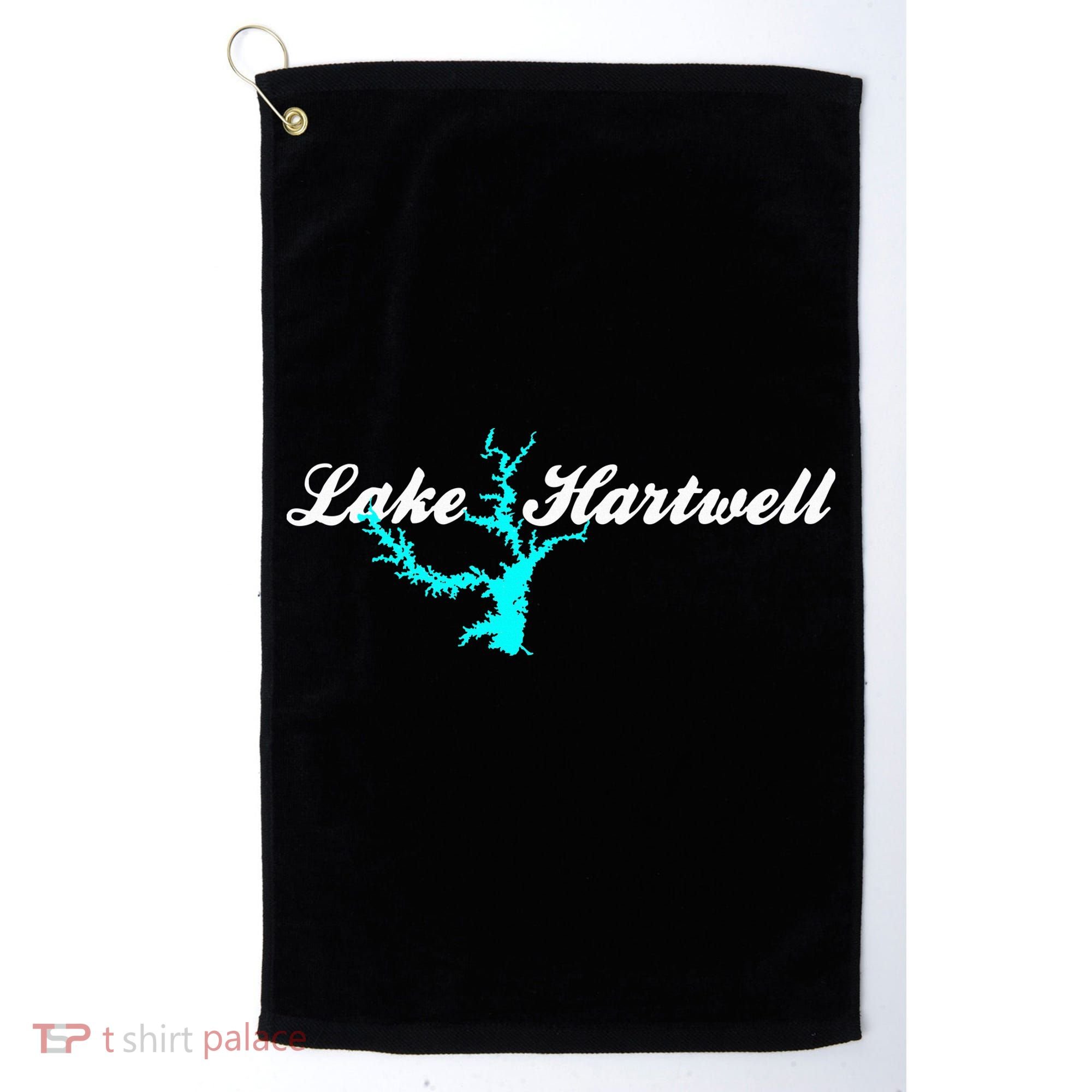Minimalist Lake Hartwell Georgia South Carolina Golf Towel