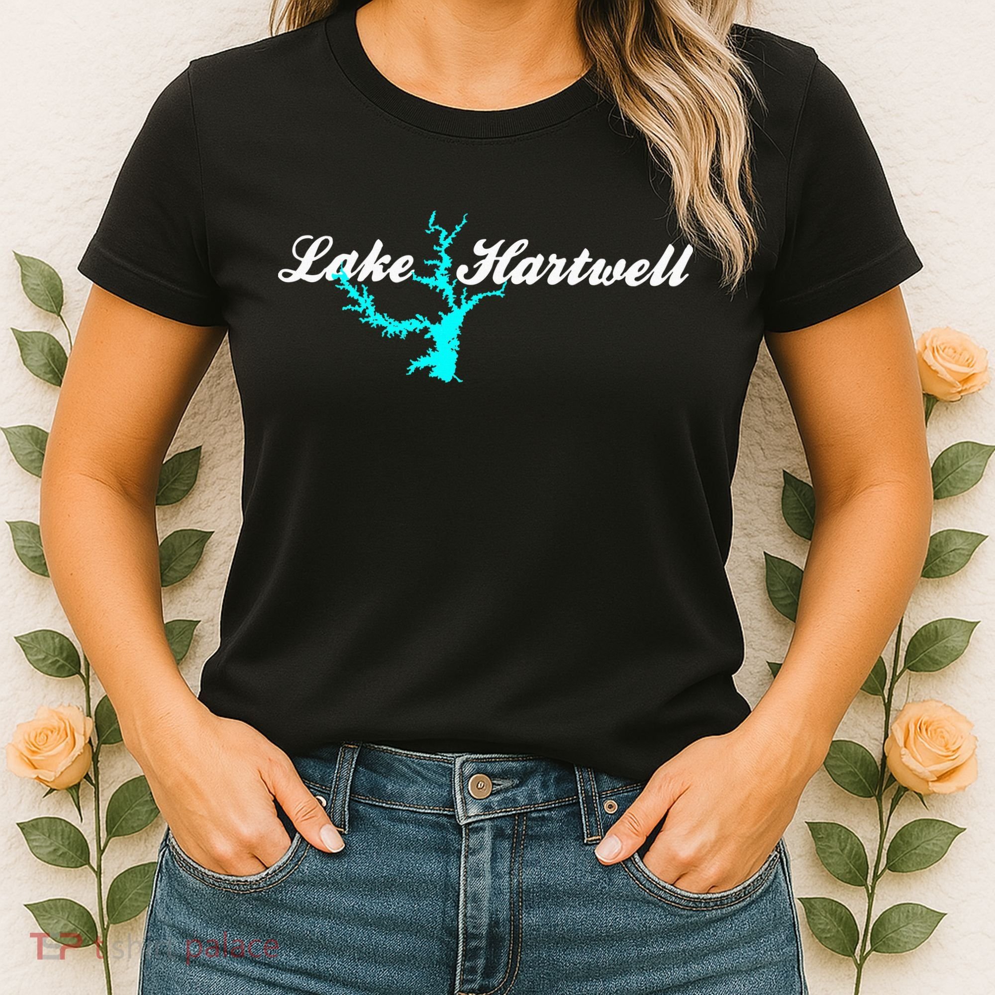 Minimalist Lake Hartwell Georgia South Carolina Women's T-Shirt