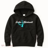 Minimalist Lake Hartwell Georgia South Carolina Kids Hoodie thumb 0