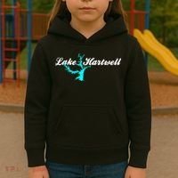 Minimalist Lake Hartwell Georgia South Carolina Kids Hoodie thumb 3
