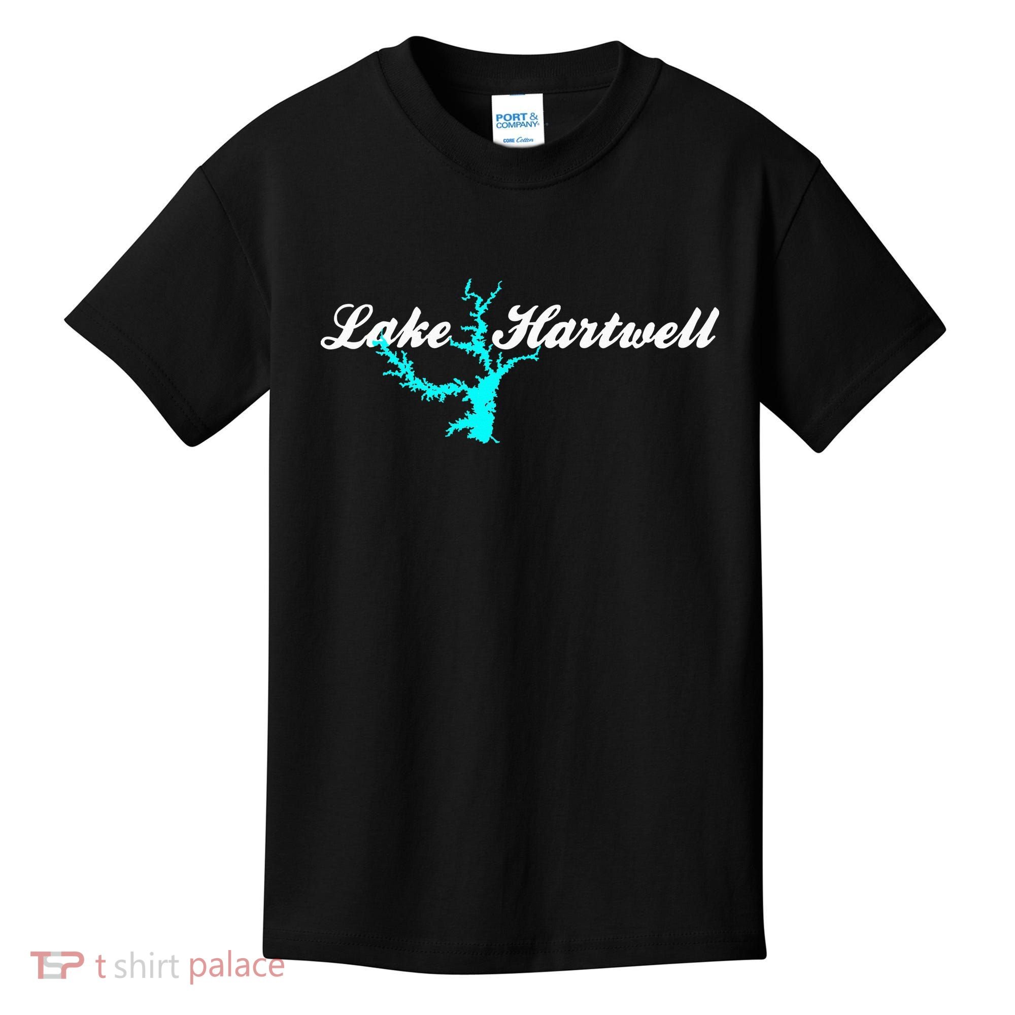 Minimalist Lake Hartwell Georgia South Carolina Kids T-Shirt