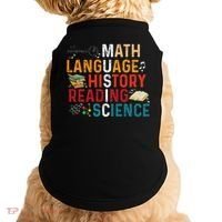 Math Language History Reading Science Music Teacher Funny Doggie Tank thumb 0