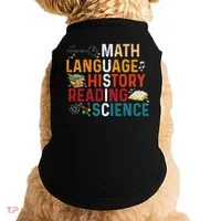 Math Language History Reading Science Music Teacher Funny Doggie Tank thumb 0