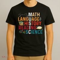 Math Language History Reading Science Music Teacher Funny T-Shirt thumb 3