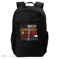 Math Language History Reading Science Music Teacher Funny Backpack thumb 0