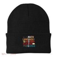 Math Language History Reading Science Music Teacher Funny Beanie thumb 0