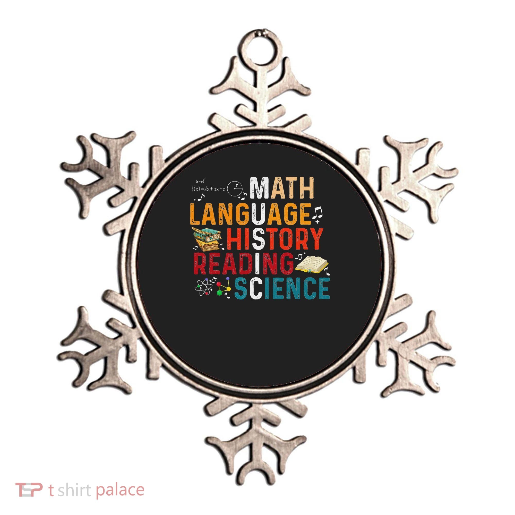 Math Language History Reading Science Music Teacher Funny Ornament