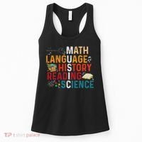 Math Language History Reading Science Music Teacher Funny Women's Tank Top thumb 0