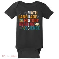 Math Language History Reading Science Music Teacher Funny Baby Bodysuit thumb 0