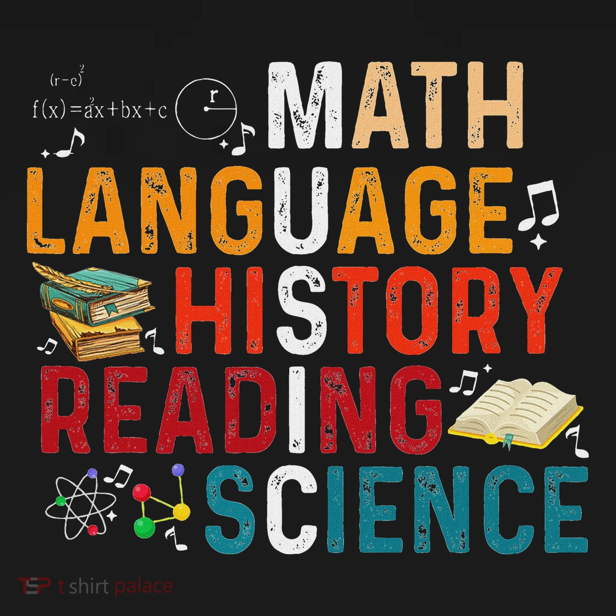 Math Language History Reading Science Music Teacher Funny Baby Bodysuit