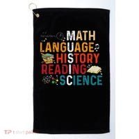 Math Language History Reading Science Music Teacher Funny Golf Towel thumb 0