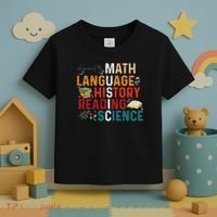 Math Language History Reading Science Music Teacher Funny Toddler T-Shirt thumb 3