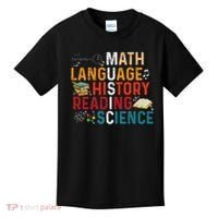 Math Language History Reading Science Music Teacher Funny Kids T-Shirt thumb 0