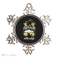 Mom Life Hair Bun Sunflower Cute Gift Ornament thumb 0