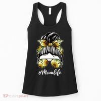 Mom Life Hair Bun Sunflower Cute Gift Women's Tank Top thumb 0