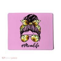 Mom Life Hair Bun Sunflower Cute Gift Mousepad thumb 0