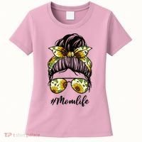 Mom Life Hair Bun Sunflower Cute Gift Women's T-Shirt thumb 0