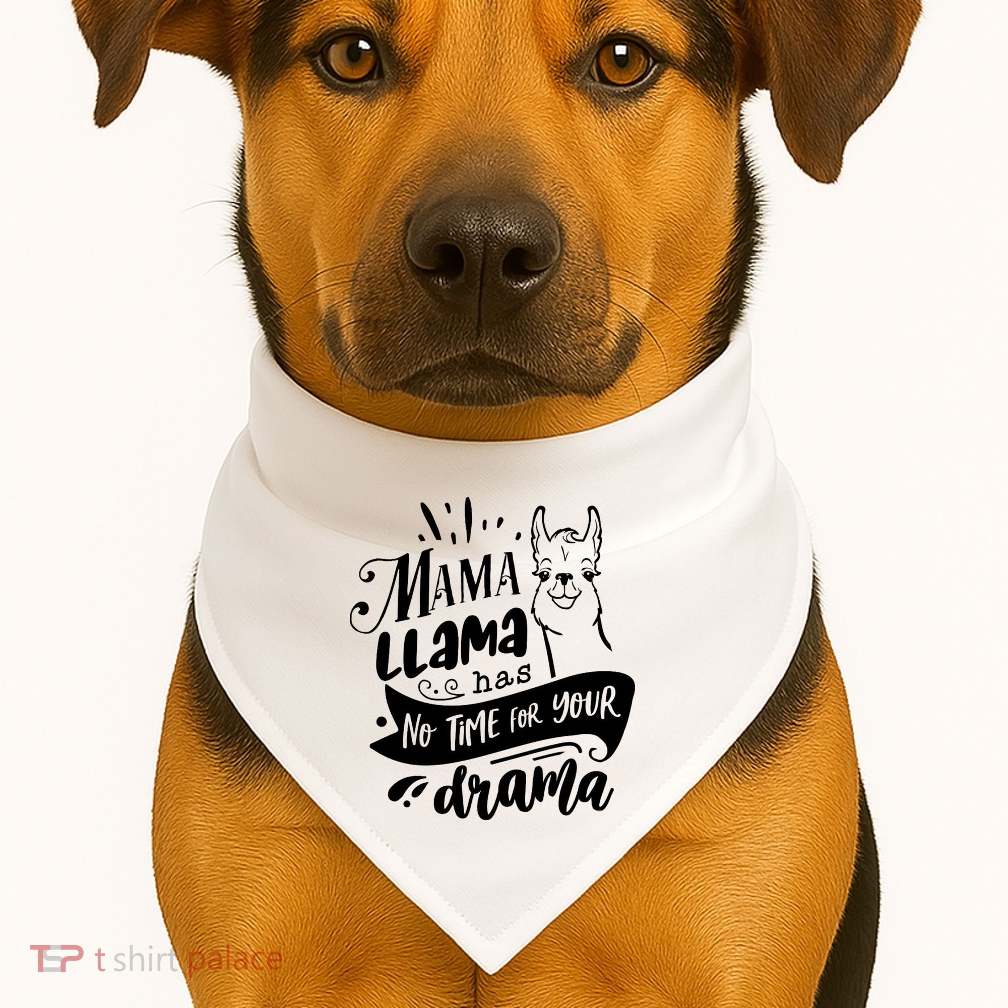 Mama Llama Has No Time Your Drama USA-Made Doggie Bandana