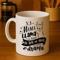 Mama Llama Has No Time Your Drama Coffee Mug thumb 4