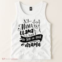 Mama Llama Has No Time Your Drama Tank Top thumb 2