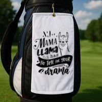 Mama Llama Has No Time Your Drama Golf Towel thumb 2