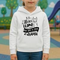 Mama Llama Has No Time Your Drama Kids Hoodie thumb 3