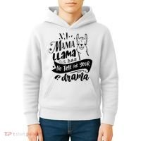 Mama Llama Has No Time Your Drama Kids Hoodie thumb 4
