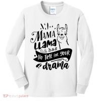 Mama Llama Has No Time Your Drama Kids Long Sleeve Shirt thumb 0
