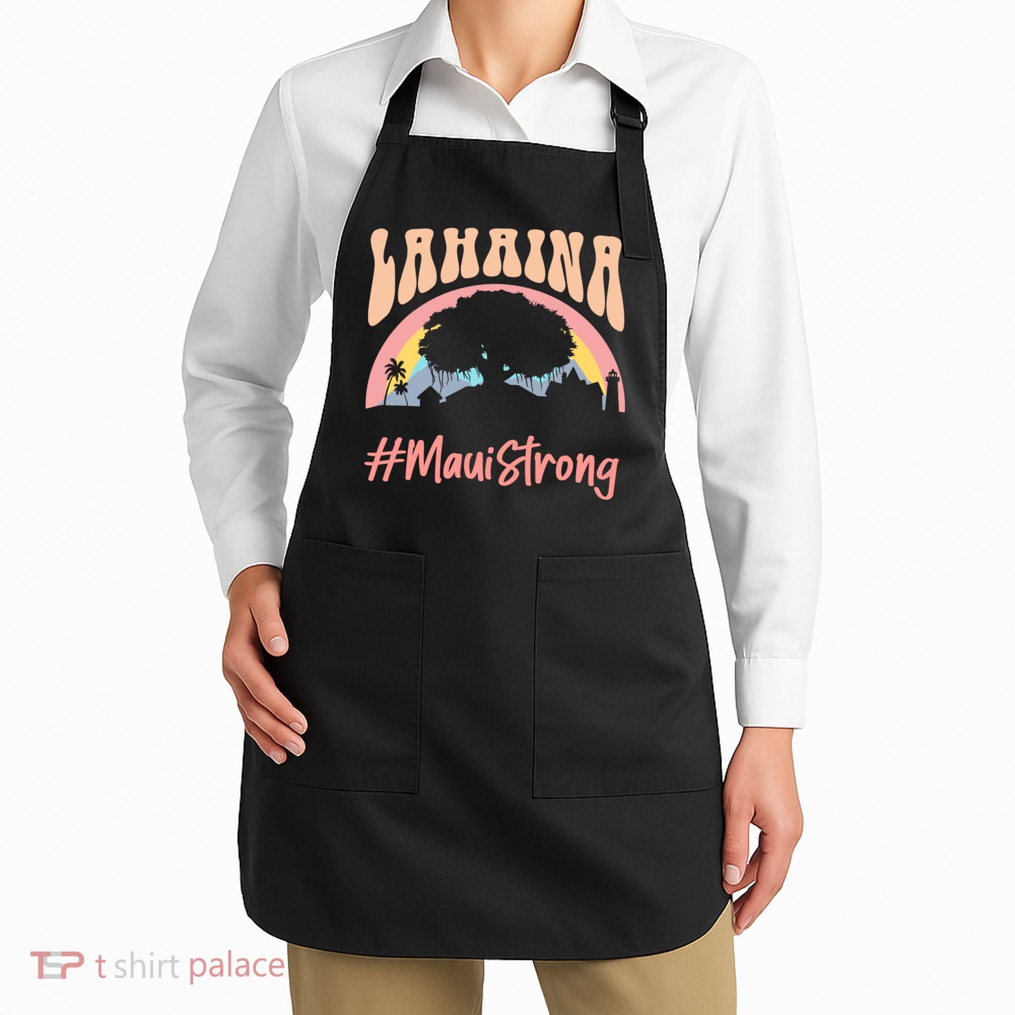 Maui Lahaina Hawaii Banyan Tree Strong Apron