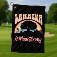 Maui Lahaina Hawaii Banyan Tree Strong Golf Towel thumb 1