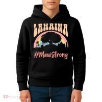 Maui Lahaina Hawaii Banyan Tree Strong Kids Hoodie thumb 4