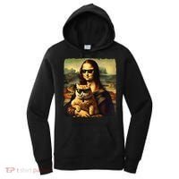 Mona Lisa Holding Cat Wearing Sunglass Kitty For Cats Lover Women's Hoodie thumb 0