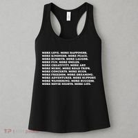 More Love Happiness Kindness Peace Laughs Music Women's Tank Top thumb 3