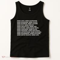 More Love Happiness Kindness Peace Laughs Music Tank Top thumb 2
