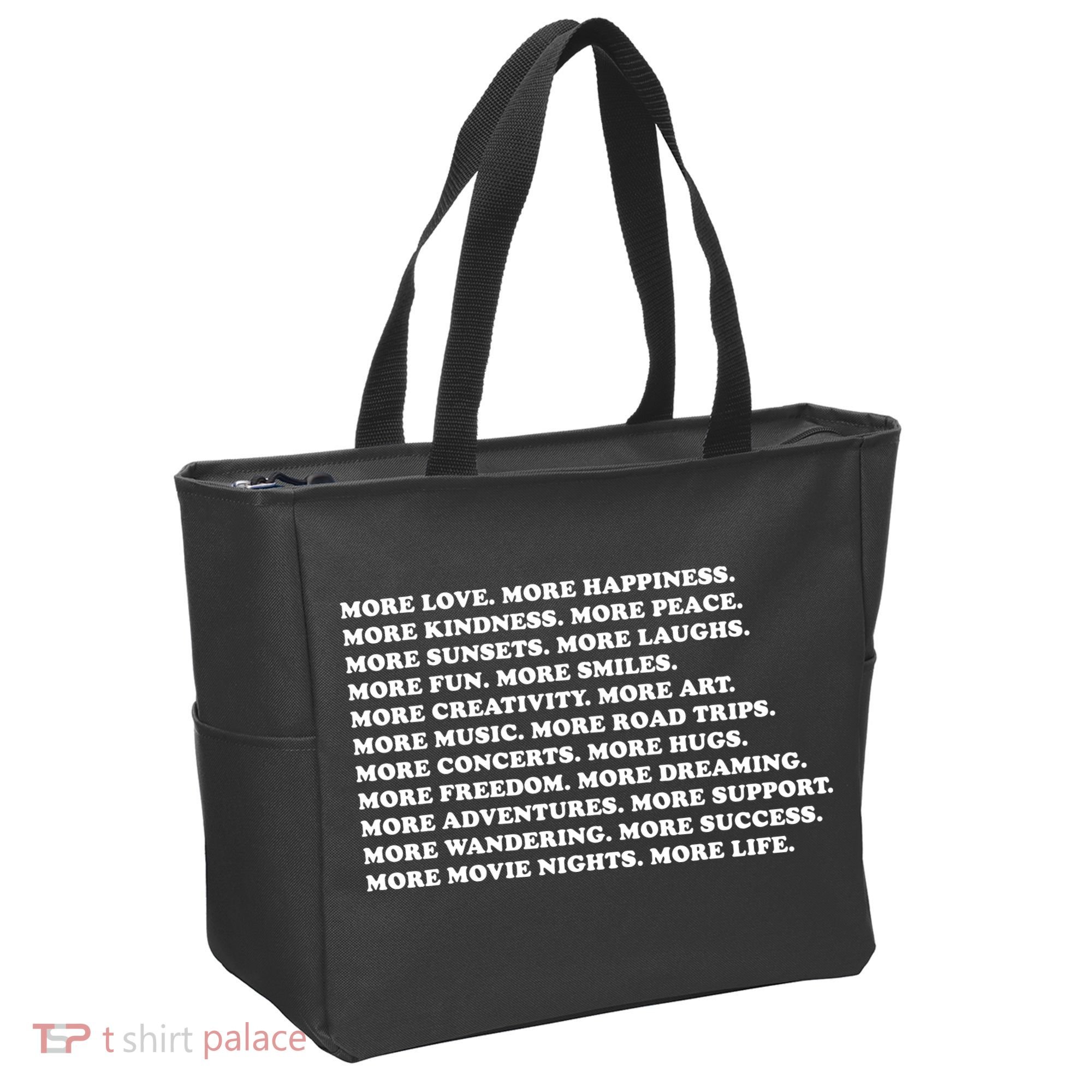 More Love Happiness Kindness Peace Laughs Music Tote Bag