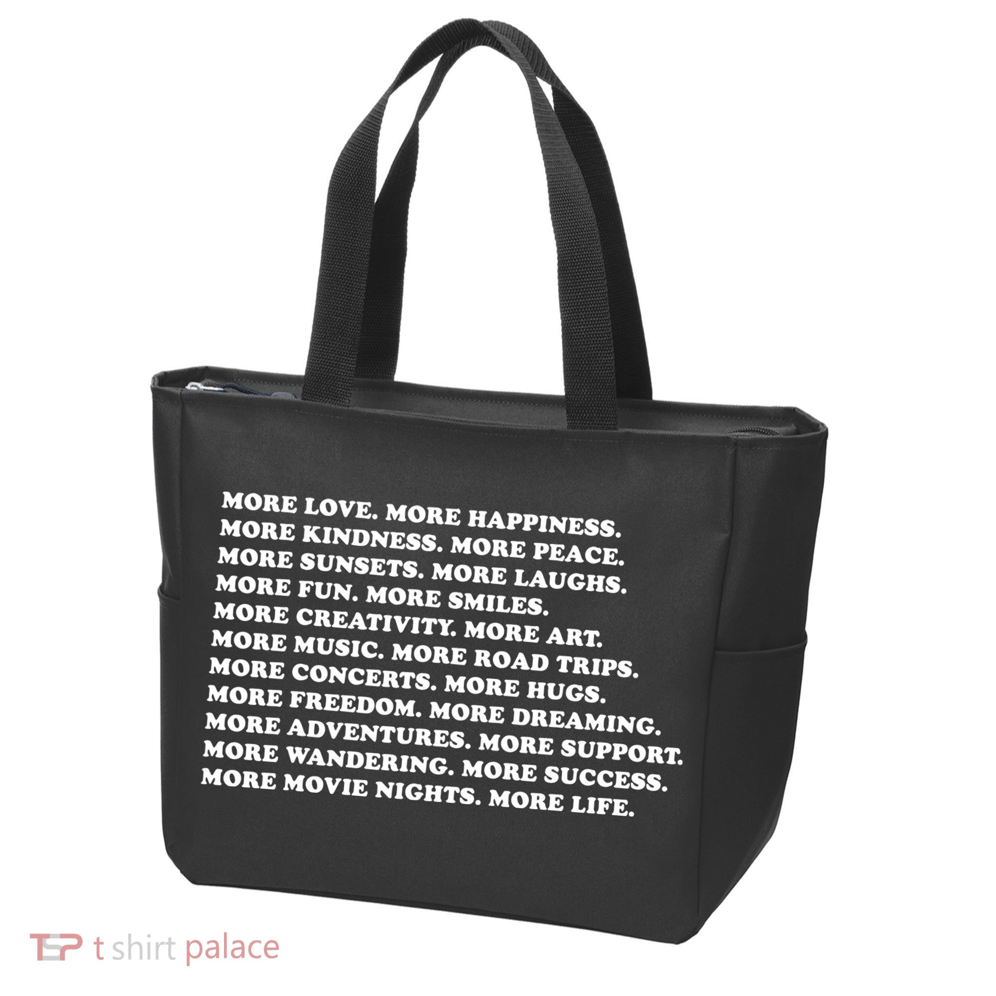 More Love Happiness Kindness Peace Laughs Music Tote Bag