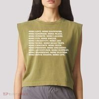 More Love Happiness Kindness Peace Laughs Music Garment-Dyed Women's Muscle Tee thumb 2