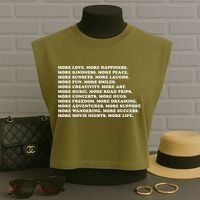 More Love Happiness Kindness Peace Laughs Music Garment-Dyed Women's Muscle Tee thumb 3