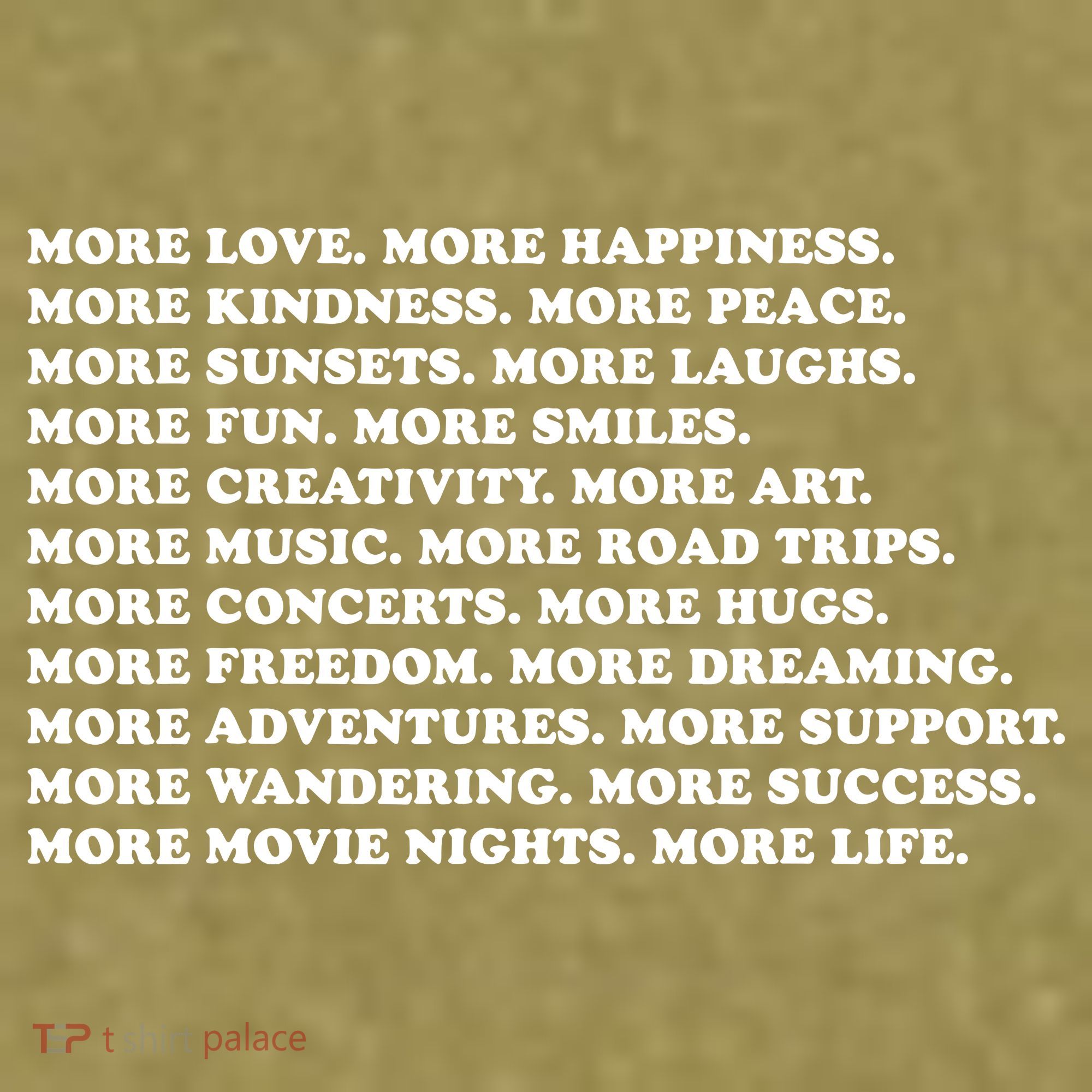 More Love Happiness Kindness Peace Laughs Music Garment-Dyed Women's Muscle Tee