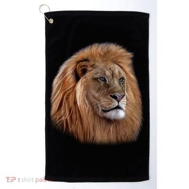 Majestic Lion Head Golf Towel