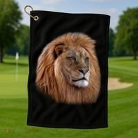 Majestic Lion Head Golf Towel thumb 1