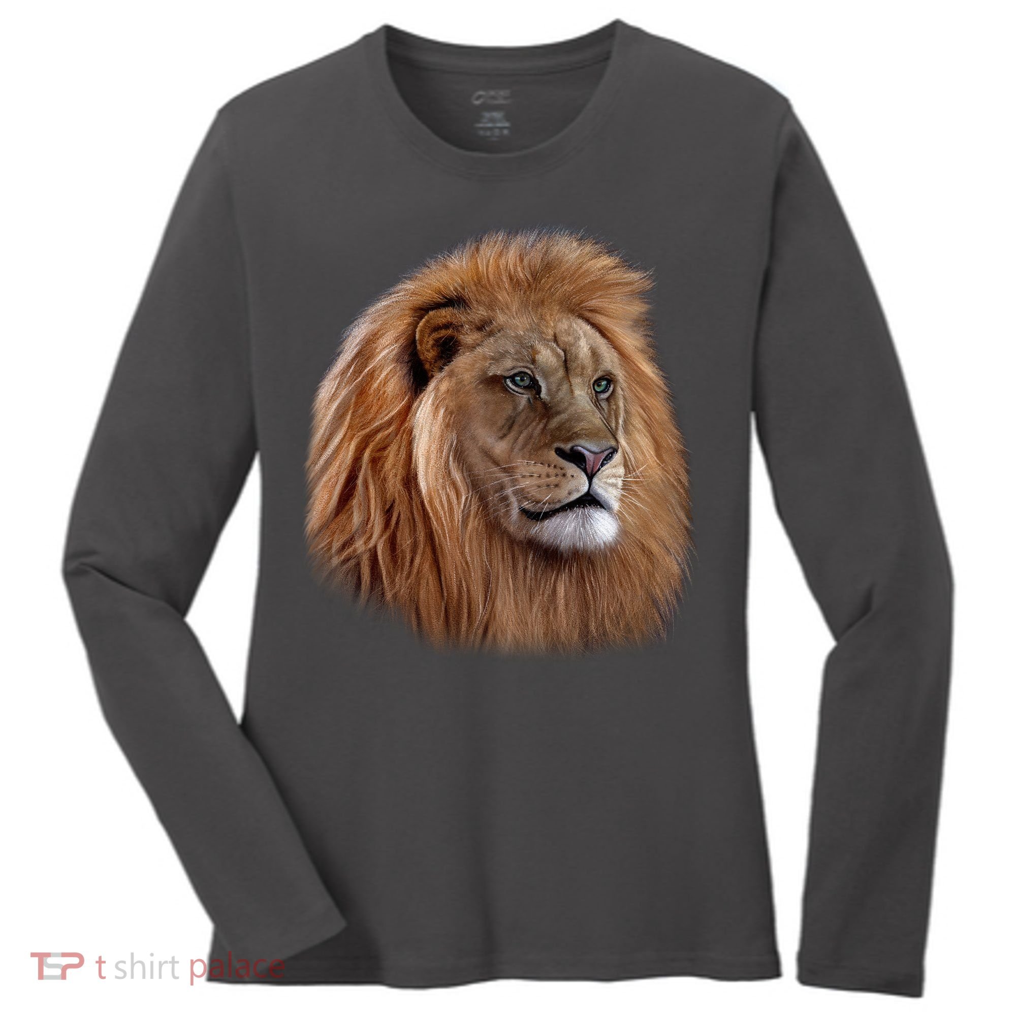 Majestic Lion Head Women's Long Sleeve Shirt