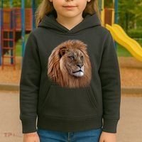 Majestic Lion Head Kids Hoodie thumb 3